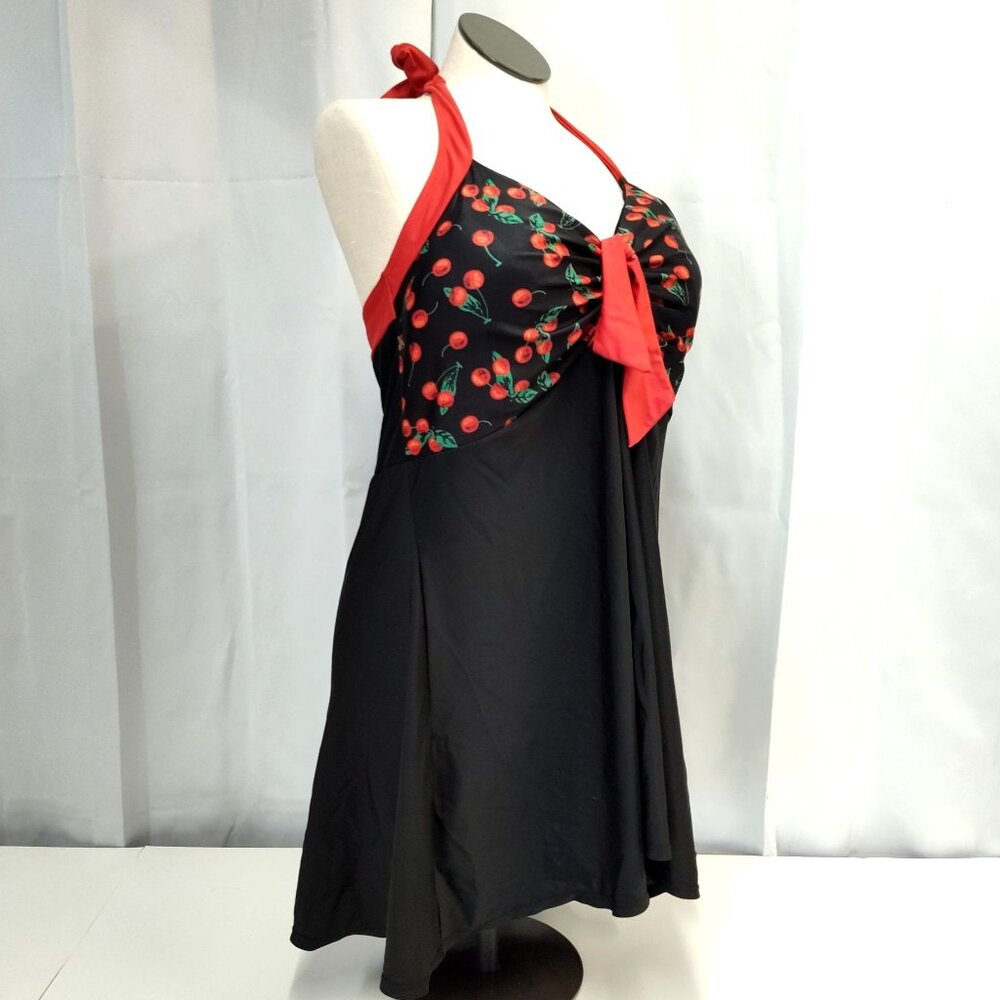 Sea Grove Halter Swimwear Top Cherry Print Chest Measure 40" L/XL TAG: 56/XXXXXL